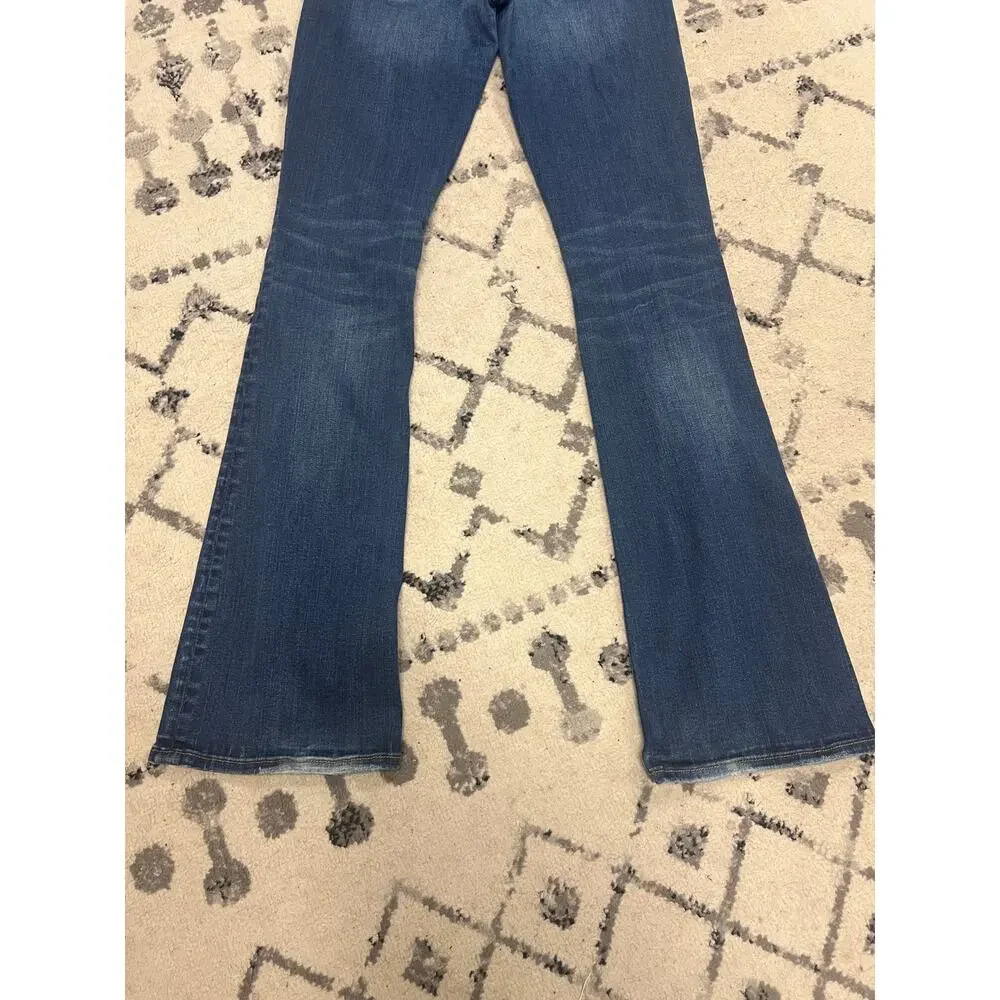 American Eagle Women's Jeans Flare Leg Low Rise Size 4 Long 4L - Picture 7 of 12